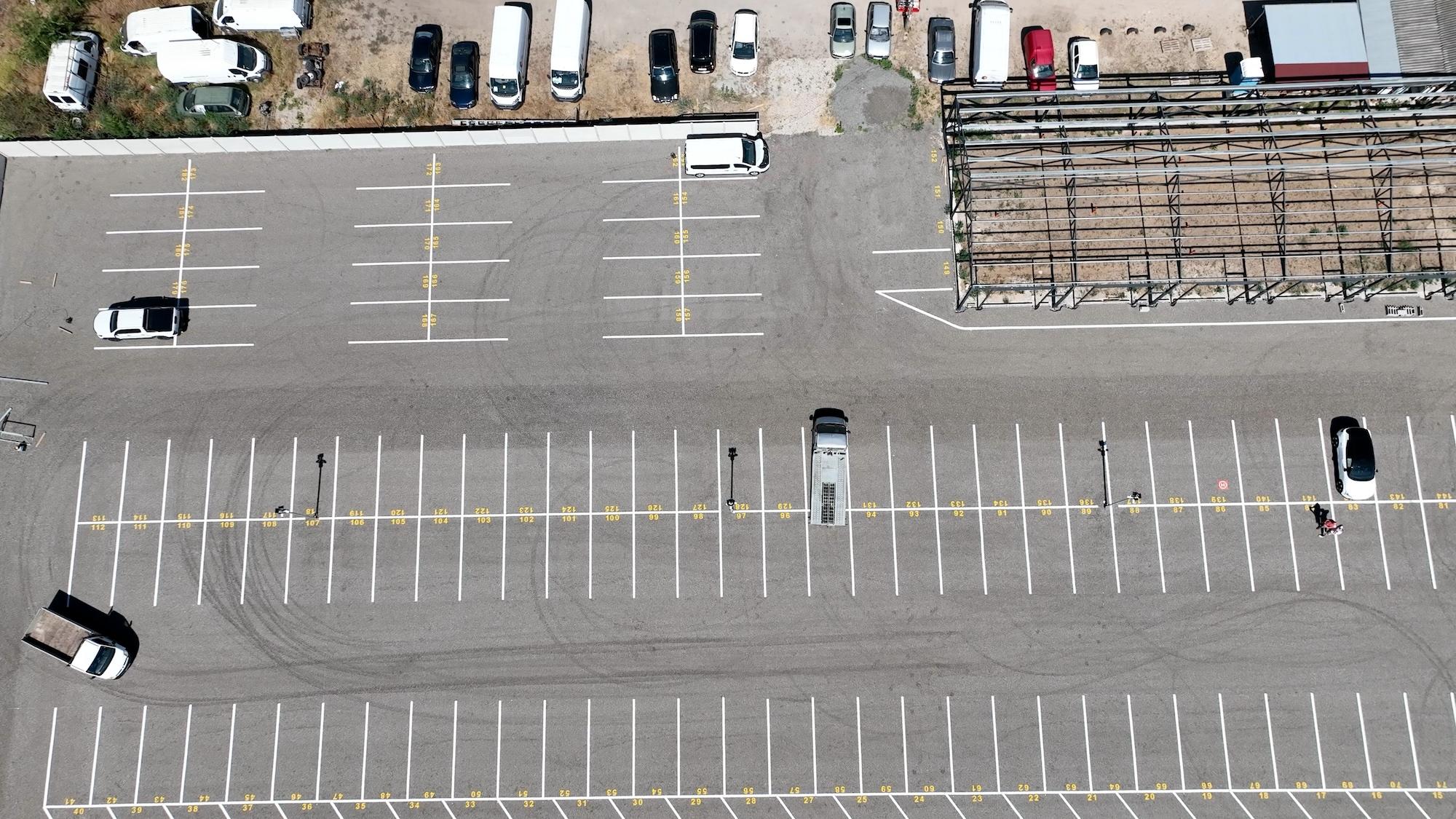 parking lot under construction